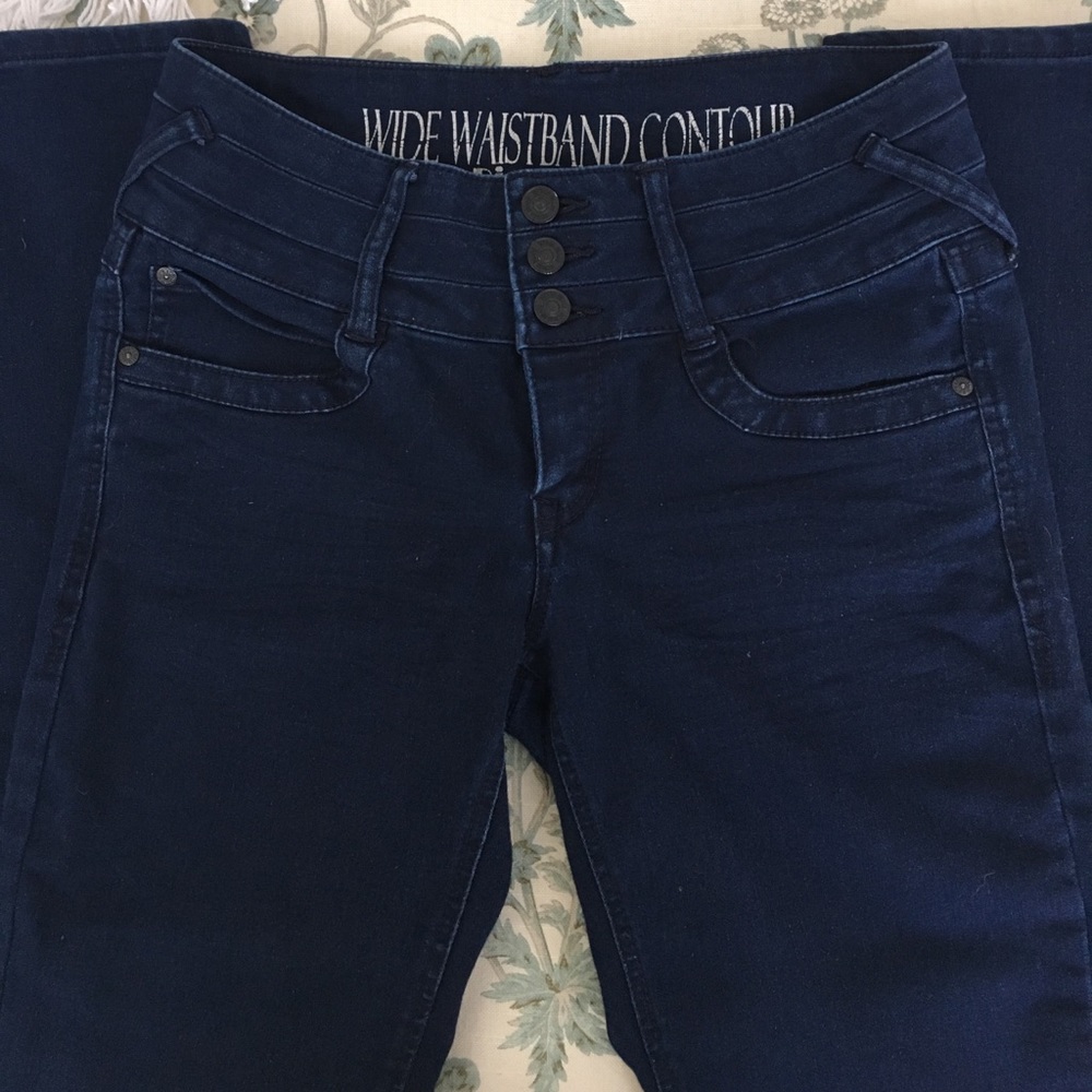 Rewash High-rise dark denim